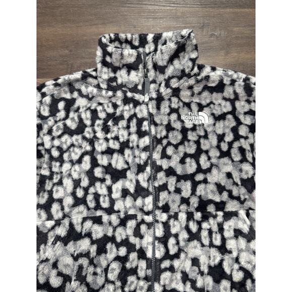 North Face Jacket XL - 18 Girls Printed Osolita Leopard Print Full Zip - Picture 2 of 8